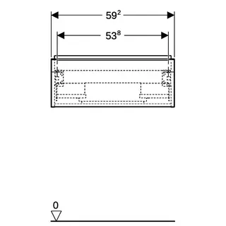 Geberit iCon Unterschrank für Waschtisch, 1 Schubl. 59,2x24,7x47,6cm, lava – Bild 5