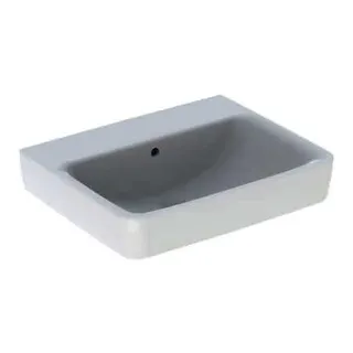 Geberit Renova Plan Waschtisch, 55x44cm ohne Hahnloch, mit Überlauf, weiß – Bild 2
