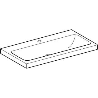 Geberit iCon Light Waschtisch 90x48cm mit Hahnloch, ohne Ül., weiß, KeraTect – Bild 3