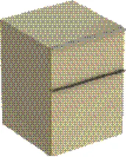 GE iCon Seitenschrank, 2 Schubladen 45x60x47,6cm, sandgrau