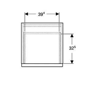 Geberit iCon Seitenschrank, 2 Schubladen 45x60x47,6cm, sandgrau – Bild 5