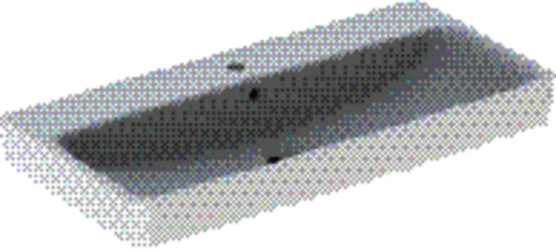 Geberit Renova Plan Waschtisch, 100x48cm mit Hahnloch, mit Überlauf, weiß, KeraTect
