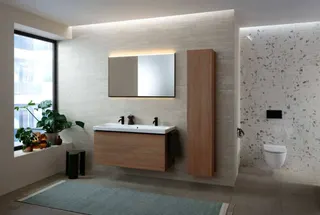 Geberit Hochschrank mit einer Tür 36x180x29,1cm, Eiche – Bild 3