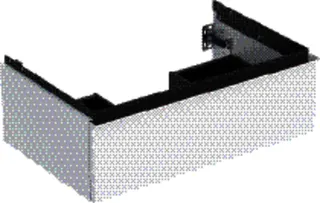 GE iCon Unterschrank für WT, 1 Schubl. 74x24,7x47,6cm, weiß hgl/Gr. chrom