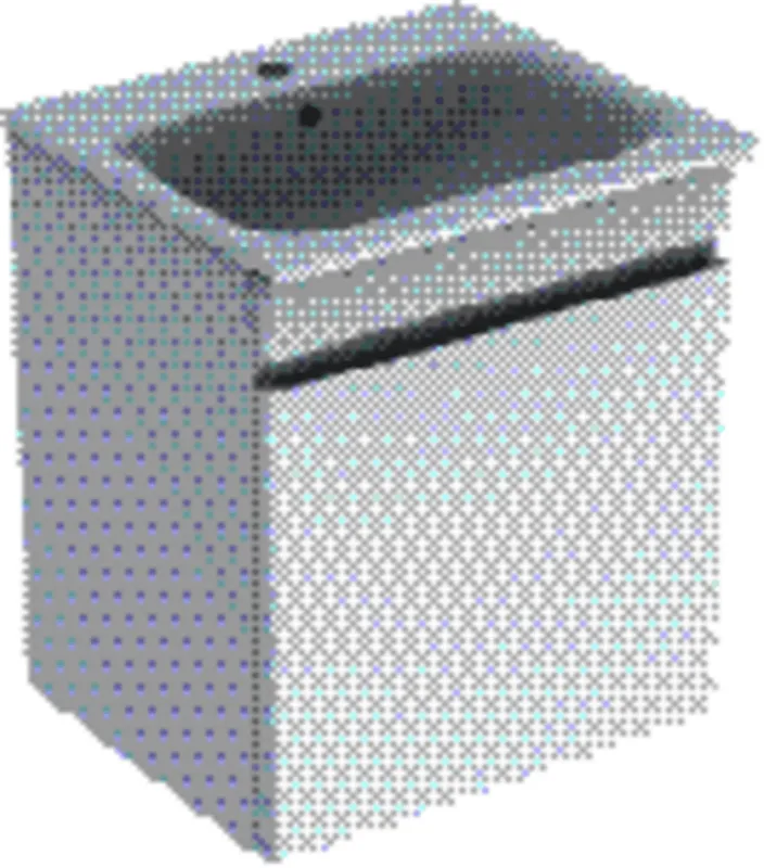 Geberit Renova Plan Set MWT m. US, 1 Schubl. 60x62,2x48cm, weiß hgl.