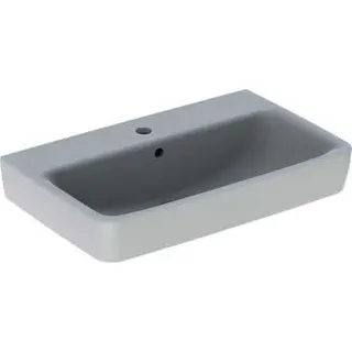 Geberit Renova Compact Waschtisch, 65x40cm mit Hahnloch, mit Überlauf, weiß – Bild 2