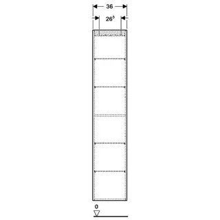 Geberit Hochschrank mit einer Tür 36x180x29,1cm, lava matt – Bild 4