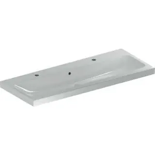 Geberit iCon Light Waschtisch 120x48cm zwei Hahnlöcher, m. Überlauf, weiß – Bild 2