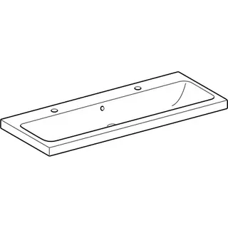 Geberit iCon Light Waschtisch 120x48cm zwei Hahnlöcher, m. Überlauf, weiß – Bild 3