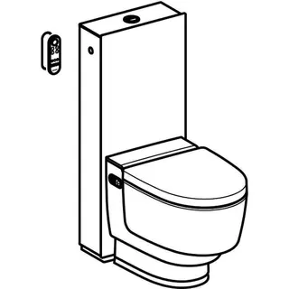 Geberit AquaClean Mera Classic WC-Komplettanlage AP Stand-WC Glas weiß – Bild 4