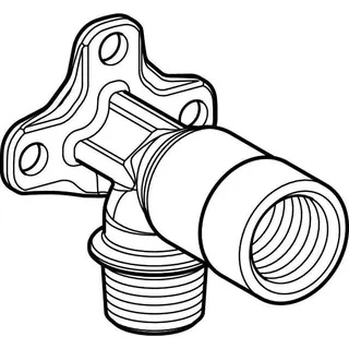 Geberit Anschlusswinkel 90Gr für MeplaFix Rg MF1/2-Rp3/4 L7,3 – Bild 3