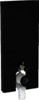GE Monolith Sanitärmodul für Stand-WC 114cm Glas schwarz, Alu. schwarzchrom