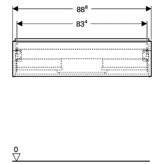 Geberit iCon Unterschrank für Waschtisch, 1 Schubl. 88,8x24,7x47,6cm, lava – Bild 5