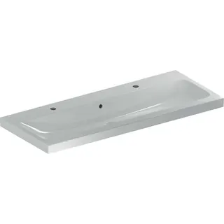 Geberit iCon Light Waschtisch 120x48cm zwei Hahnlöcher, mit Überlauf, weiß, KeraTect – Bild 2