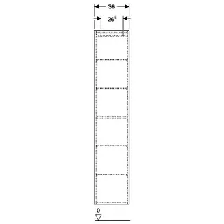 Geberit Hochschrank mit einer Tür 36x180x29,1cm, weiß hgl. – Bild 4