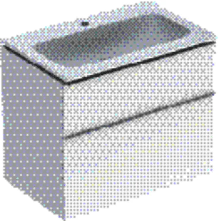 Geberit iCon Set MWT m. US, 2 Schubl. 75x63x48cm, weiß hgl./Griff weiß matt