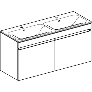 Geberit Renova Plan Set DMWT m. US, 2 Schubl. 130x62,2x48cm, lava – Bild 3