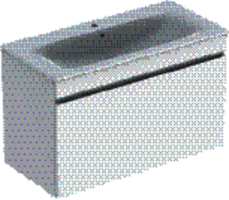 Geberit Renova Plan Set MWT m. US, 1 Schubl. 100x62,2x48cm, weiß hgl.