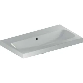 Geberit iCon Light Waschtisch 75x42cm, verk. Ausld. ohne Hahnloch, mit Ül., weiß, KeraTect – Bild 2