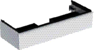GE iCon Unterschrank für WT, 1 Schubl. 118,4x24,7x47,6cm, weiß hgl/Gr.weiß matt