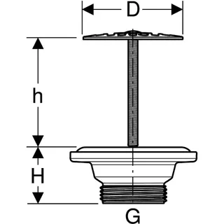 Geberit Ablaufventil mit freiem Auslauf 1 1/4" Rost – Bild 3