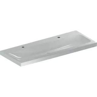 Geberit iCon Light Waschtisch 120x48cm zwei Hahnlöcher, o. Überlauf, weiß – Bild 2