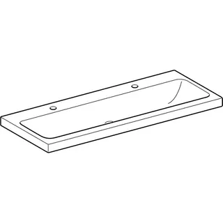 Geberit iCon Light Waschtisch 120x48cm zwei Hahnlöcher, o. Überlauf, weiß – Bild 3