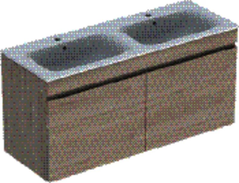 Geberit Renova Plan Set DMWT m. US, 2 Schubl. 130x62,2x48cm, Nussbaum hickory hell