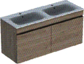 GE Renova Plan Set DMWT m. US, 2 Schubl. 130x62,2x48cm, Nussbaum hickory hell