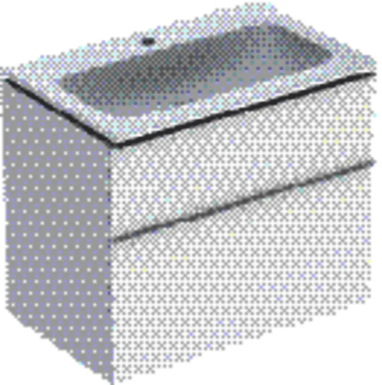 Geberit iCon Set MWT m. US, 2 Schubl. 75x63x48cm, weiß matt