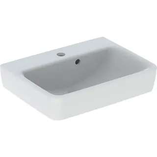 Geberit Renova Plan Handwaschbecken, 50x38cm mit Hahnloch mi., mit Überlauf, weiß, KeraTect – Bild 2