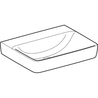 Geberit Renova Plan Waschtisch, 60x48cm ohne Hahnloch, ohne Überlauf, weiß – Bild 3