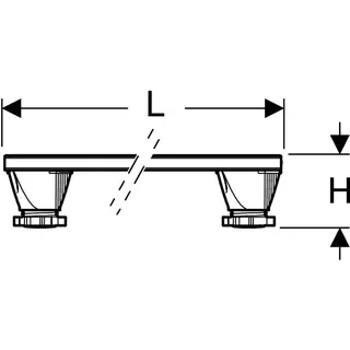 Geberit Set Füße und 3 Traversen 800mm H:9-21cm, für Duschwanne aus Steinharz – Bild 4
