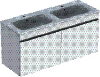 GE Renova Plan Set DMWT m. US, 2 Schubl. 130x62,2x48cm, weiß hgl.