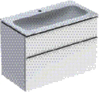 GE iCon Set MWT m. US, 2 Schubl. 90x63x48cm, weiß hgl./Griff chrom