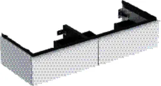 GE iCon Unterschrank für DWT, 2 Schubl. 118,4x24,7x47,6cm, weiß hgl/Gr.weiß matt