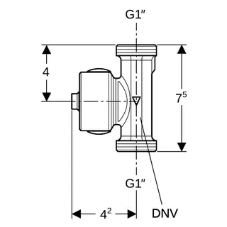 Geberit Temperatur- und Volumenstromsensor zu Hygienespülung Rg G1 DN20 – Bild 4