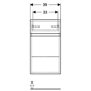 Geberit Renova Plan Seitenschrank m. 1 Tür 1 Schublade, 39x70x36cm, lava – Bild 4
