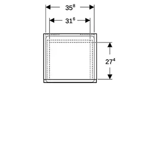 Geberit Renova Plan Seitenschrank m. 1 Tür 1 Schublade, 39x70x36cm, lava – Bild 5