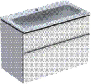 GE iCon Set MWT m. US, 2 Schubl. 90x63x48cm, weiß matt