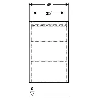 Geberit Hängeschrank rechteckig, 1 Tür 45x70x15cm, lava matt – Bild 4