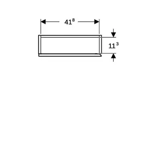 Geberit Hängeschrank rechteckig, 1 Tür 45x70x15cm, lava matt – Bild 5