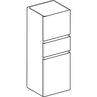 Geberit Renova Plan Mittel-HS mit zwei Türen 1 Schublade, 39x105x36cm, lava – Bild 3