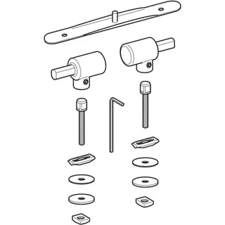 Geberit Metallscharniere, 1 Paar zu 572620 und 572120
