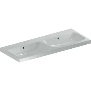 Geberit iCon Light Doppelwaschtisch 120x48cm ohne Hahnloch, mit Ül., weiß, KeraTect – Bild 2