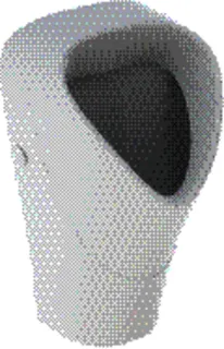 GE Renova Urinal Trigonal Zul. hi., Abg. hi., weiß, KeraTect