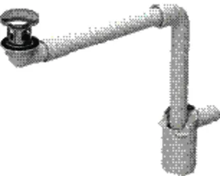 GE WT Ablauf d32 Raumsparmodell mit Druckbet. Ventilabstopfen glanzverchromt