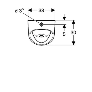 Geberit Renova Urinal Trigonal Zul. oben, Abg. hi. od. unten, weiß – Bild 5