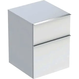 Geberit iCon Seitenschrank, 2 Schubladen 45x60x47,6cm, weiß hgl/Gr. chrom – Bild 2