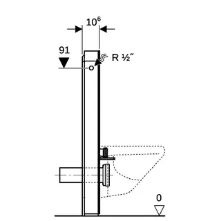 Geberit Monolith Sanitärmodul für Wand-WC 101cm Steinzeug Schieferoptik, Alu. – Bild 5